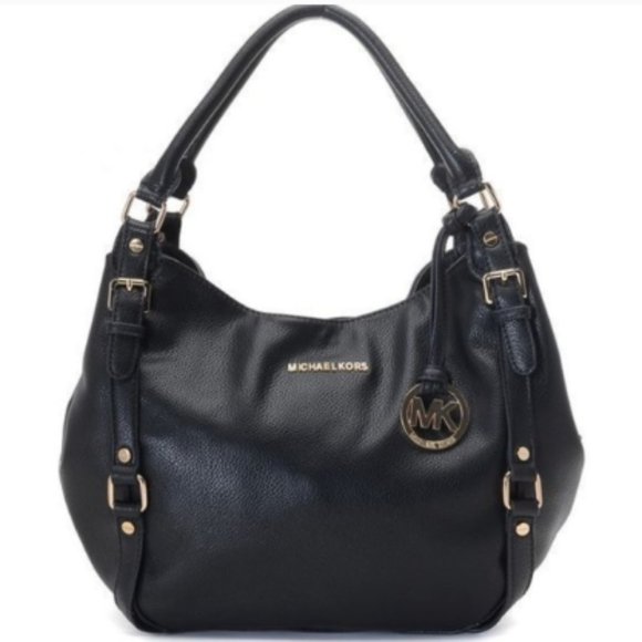 Michael Kors Handbags - Michael Kors Bag Leather Bowling Black Bedford